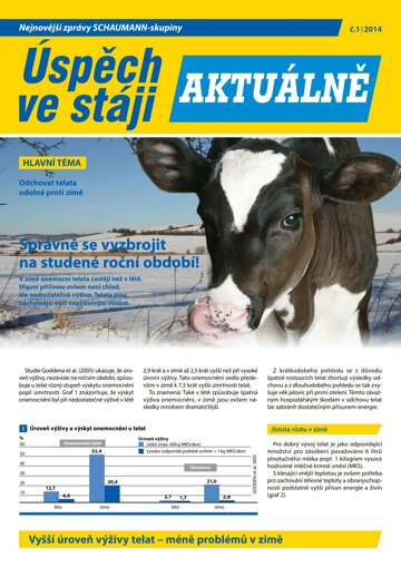 Obálka e-magazínu 2014-01 Odchov telat v zimě