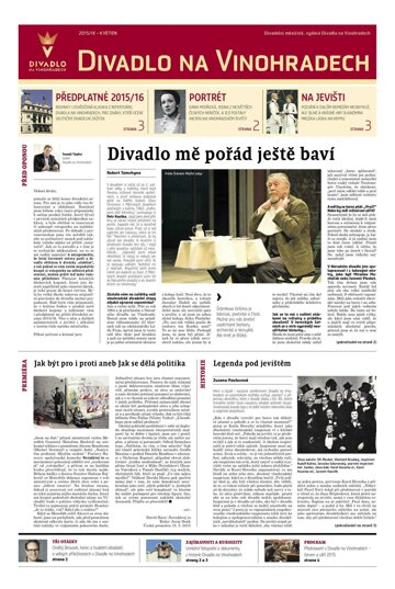 Obálka e-magazínu Hospodářské noviny - příloha 092 - 14.5.2015 Divadlo na Vinohradech