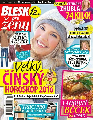 Obálka e-magazínu Blesk pro ženy 1.2.2016