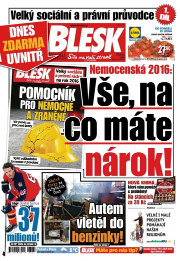 Obálka e-magazínu Blesk 25.1.2016