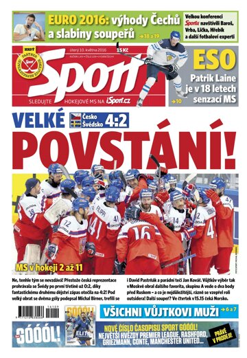 Obálka e-magazínu Sport 10.5.2016