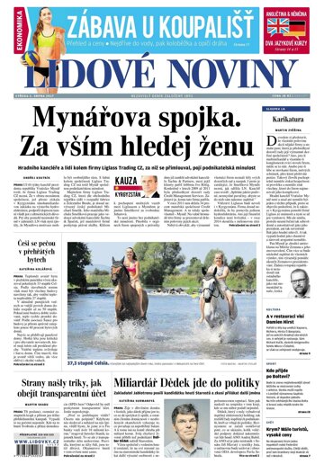Obálka e-magazínu Lidové noviny 2.8.2017