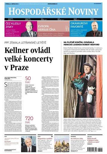 Obálka e-magazínu Hospodářské noviny 151 - 8.8.2018