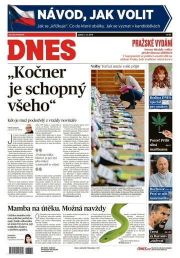 Obálka e-magazínu MF Dnes 5.10.2018