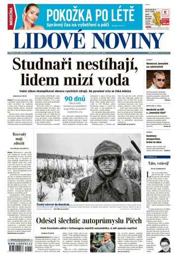 Obálka e-magazínu Lidové noviny 28.8.2019