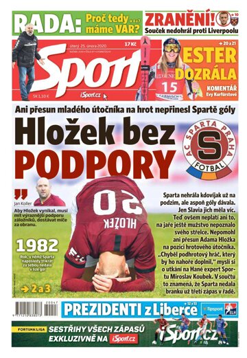 Obálka e-magazínu Sport 25.2.2020