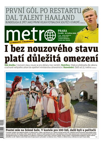 Obálka e-magazínu deník METRO 18.5.2020