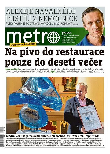 Obálka e-magazínu deník METRO 24.9.2020