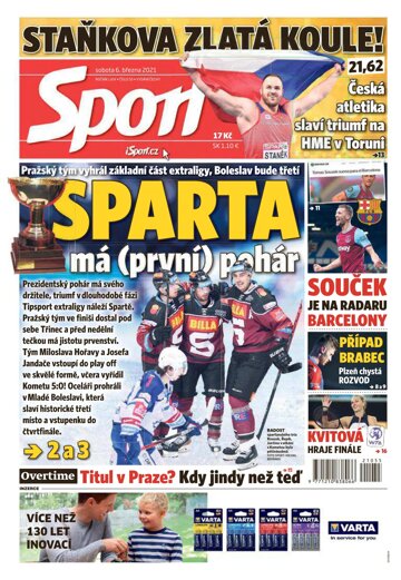 Obálka e-magazínu Sport 6.3.2021