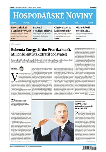 Obálka e-magazínu Hospodářské noviny 199 - 14.10.2021