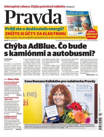 Obálka e-magazínu Pravda Dennik 19. 10. 2021