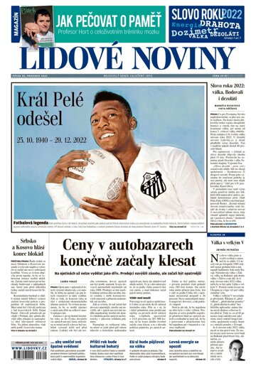 Obálka e-magazínu Lidové noviny 30.12.2022