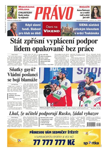 Obálka e-magazínu Deník Právo 26.5.2023