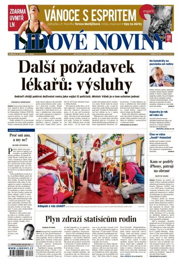 Obálka e-magazínu Lidové noviny 6.12.2023