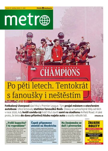 Obálka e-magazínu deník METRO 27.5.2025