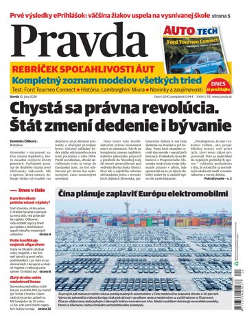 Obálka e-magazínu Pravda 10. 6. 2026