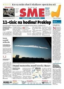 Obálka e-magazínu SME 16.2.2013