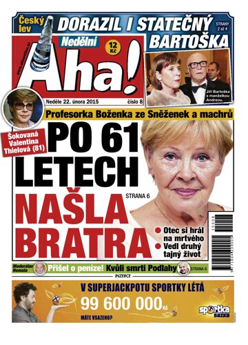 Obálka e-magazínu Nedělní AHA! 22.2.2015