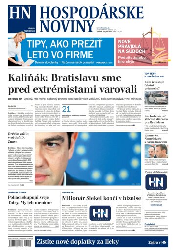 Obálka e-magazínu Hospodárske noviny 23.06.2015