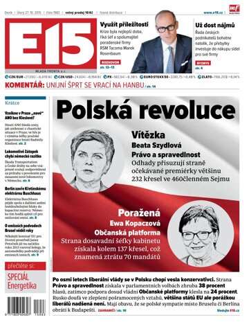 Obálka e-magazínu E15 27.10.2015