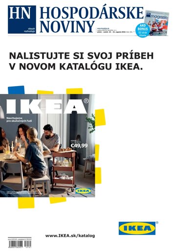Obálka e-magazínu Hospodárske noviny 19.08.2016