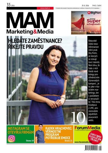 Obálka e-magazínu Marketing & Media 35 - 29.8.2016