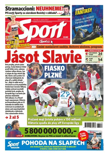 Obálka e-magazínu Sport 3.8.2017