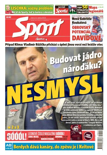 Obálka e-magazínu Sport 15.1.2019