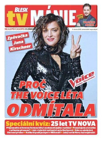 Obálka e-magazínu Blesk Tv manie 9.2.2019