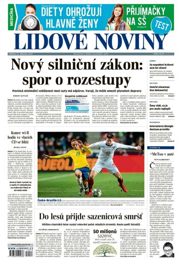 Obálka e-magazínu Lidové noviny 27.3.2019