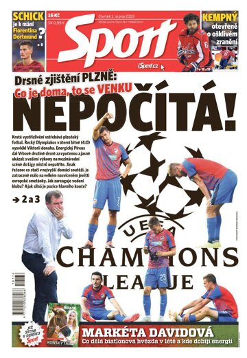 Obálka e-magazínu Sport 1.8.2019