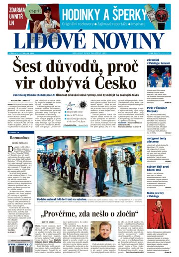 Obálka e-magazínu Lidové noviny 3.11.2021