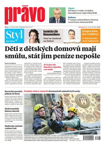 Obálka e-magazínu Deník Právo 12.5.2026