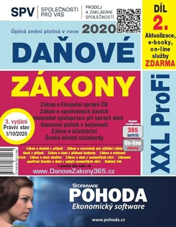 Obálka knihy Daňové zákony 2020 ČR XXL ProFi (díl první, vydání 1.1)