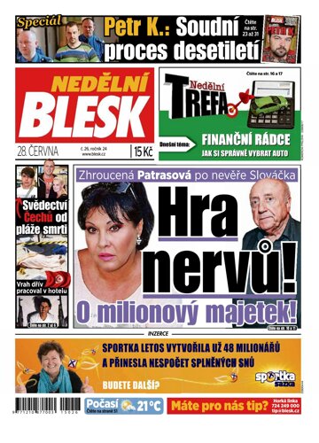 Obálka e-magazínu Nedělní Blesk 28.6.2015