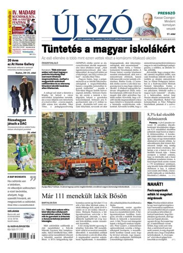 Obálka e-magazínu Új Szó 26.9.2015