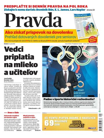 Obálka e-magazínu Pravda 20. 7. 2016
