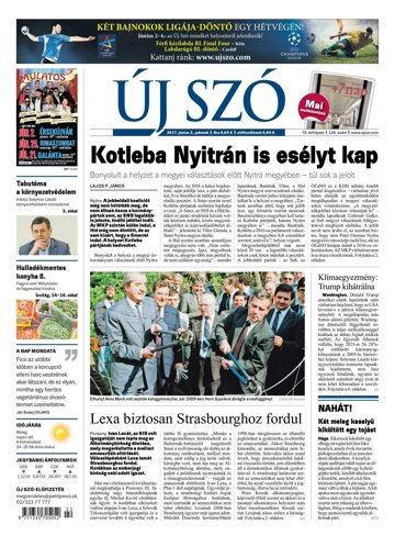 Obálka e-magazínu Új Szó 2.6.2017