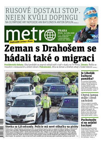 Obálka e-magazínu deník METRO 24.1.2018