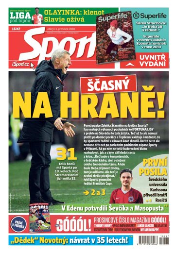 Obálka e-magazínu Sport 11.12.2018