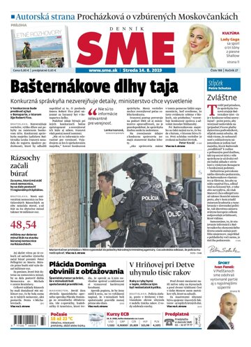 Obálka e-magazínu SME 14.8.2019