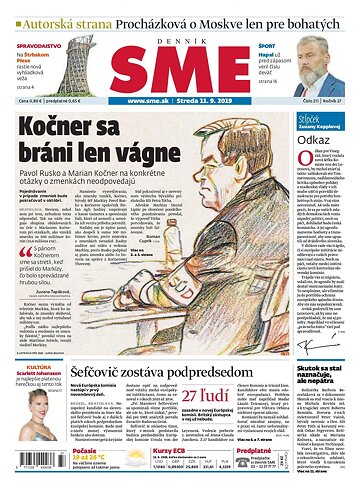 Obálka e-magazínu SME 11.9.2019