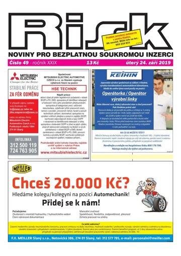 Obálka e-magazínu Risk 49/2019