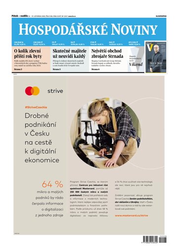 Obálka e-magazínu Hospodářské noviny 228 - 25.11.2022