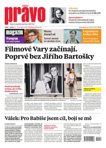 Obálka e-magazínu Deník Právo 4.7.2025