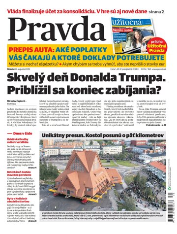 Obálka e-magazínu Pravda 20. 8. 2025
