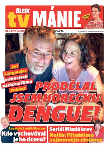 Obálka e-magazínu Blesk Tv manie 30.8.2025