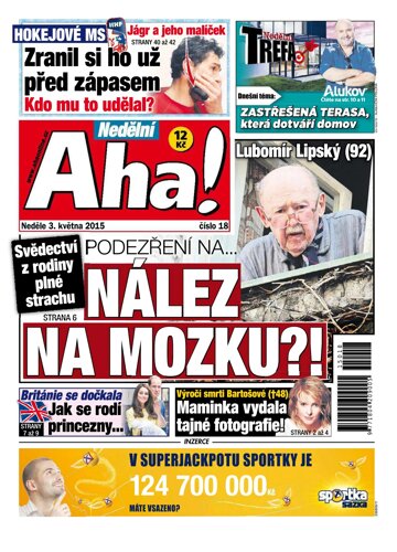 Obálka e-magazínu Nedělní AHA! 3.5.2015