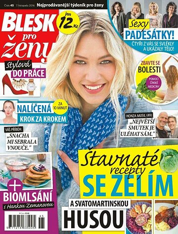 Obálka e-magazínu Blesk pro ženy 7.11.2016