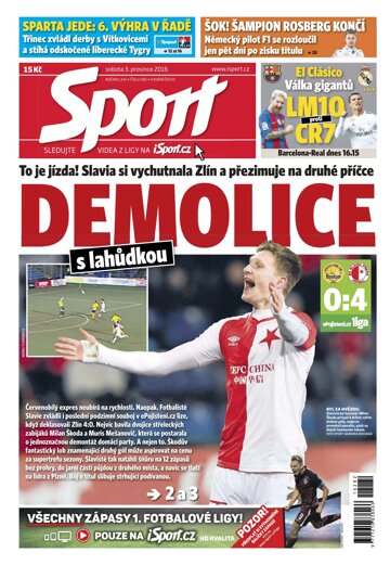 Obálka e-magazínu Sport 3.12.2016